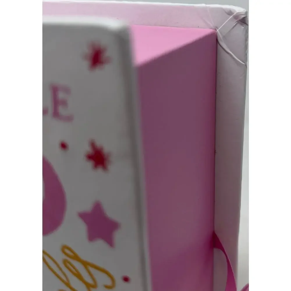 Baby Girl My First Keepsake Box Orange Giraffe Pink Elephant Nine Compartments